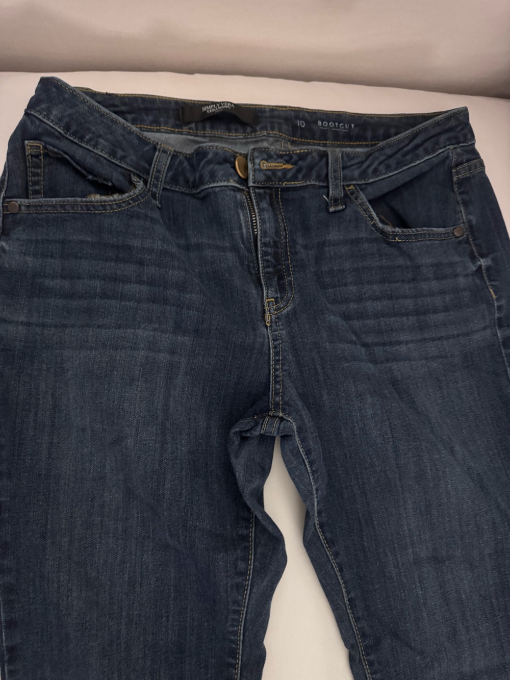 Simply Vera Vera Wang Women's Dark Blue Boot Cut Jeans